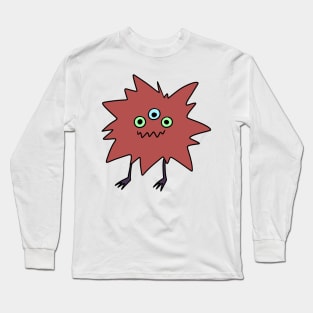 Cute Fuzzball Triclops Monster Long Sleeve T-Shirt